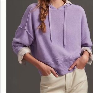 Anthropologie Dess Cashmere Knit Hoodie in Lavender
